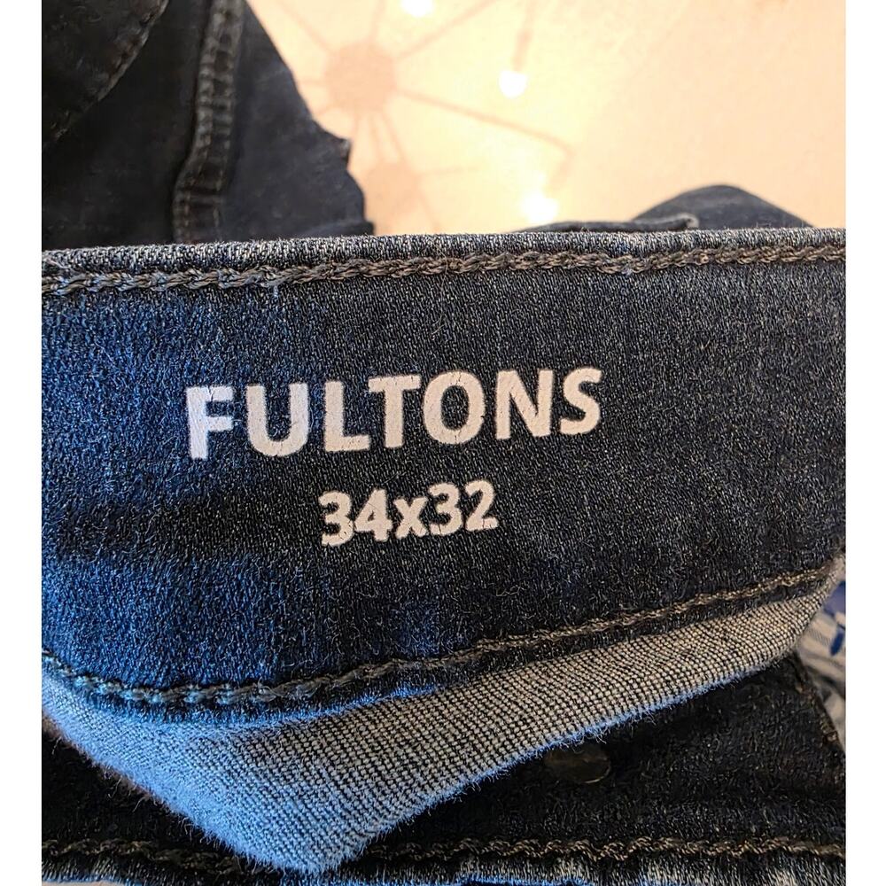 Mugsy Men's Fultons Denim Jeans SZ 34/32 Dark Wash Comfort Stretch - Picture 5 of 9